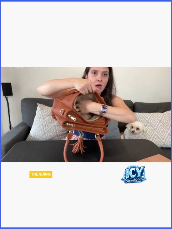 Faux Leather Satchel with Adjustable Strap, 3 Compartments - Picture 7 of 7